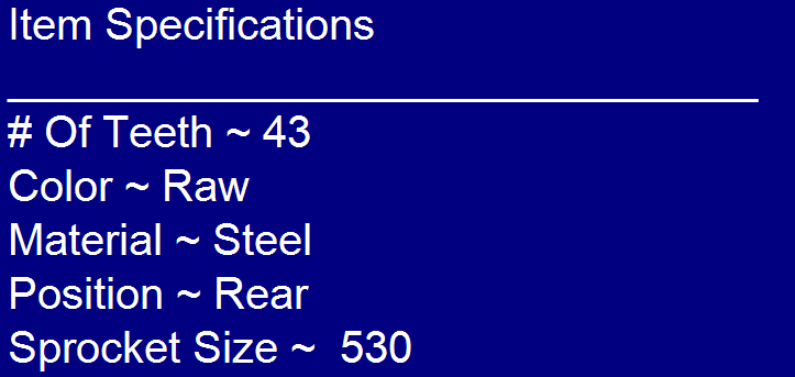 Fits 2005 Kawasaki ZX1200 Ninja ZX-12R Steel Rear Sprocket JT