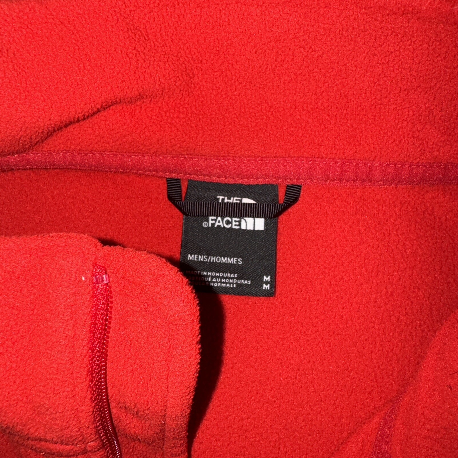 The North Face Men's Red Mock Neck Quarter-Zip Pullover Size M