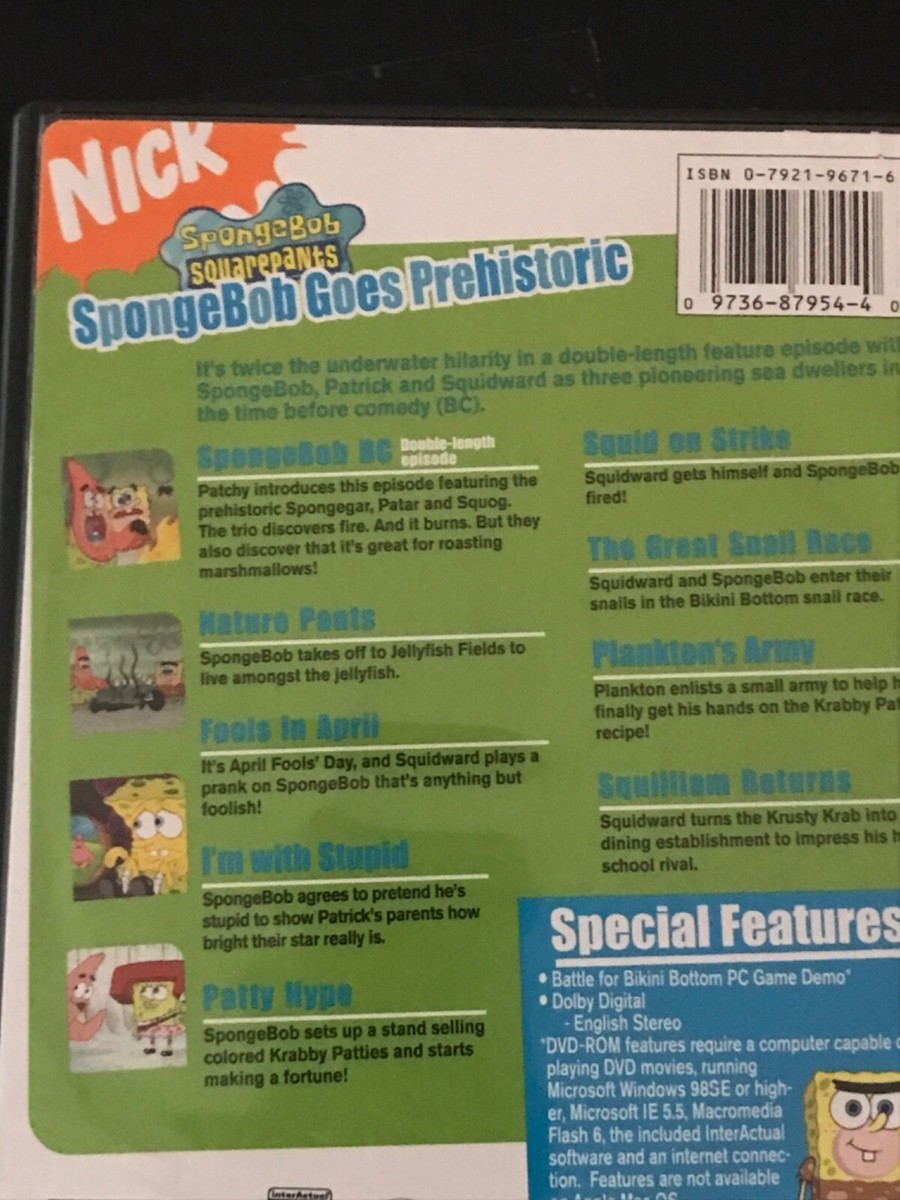 Spongebob Squarepants - Spongebob Goes Prehistoric DVD, 2004