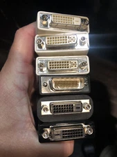 LOT OF 5 DIFFERENT DVI DISPLAY ADAPTERS VGA MDP2DVIS H9361 9RR61 Molex DMS-59