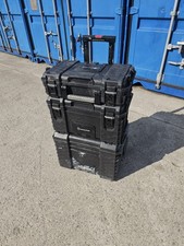Magnusson 3pc Tool Box Set Stackable Rolling Mobile Storage Cart Wheeled