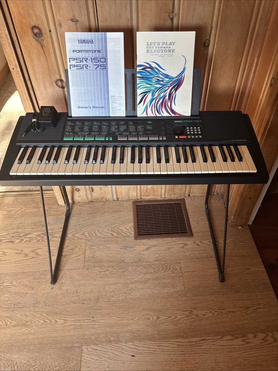 Yamaha PSR-150 Electronic Keyboard AWM Stereo w/Stand Tested/Works