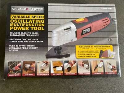 CHICAGO ELECTRIC PRO SERIES VARIABLE SPEED OSCILLATING MULTIFUNCTION POWER TOOL