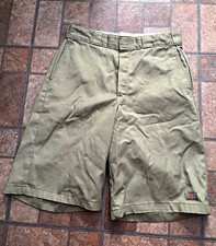Dickies Loose Fit Men  s Beige Twill Work Shorts Cotton Blend Size 36