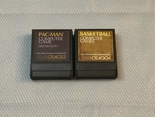 Atari 400 800 XL XE Computer Game Cartridge Lot 2 Games Pac-Man  Basketball