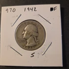 1942-S Washington Silver Quarter In Fine Condition