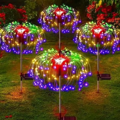 Outdoor LED Solar Firework Lights Garden Decoration Fairy Lights Waterproof Dand