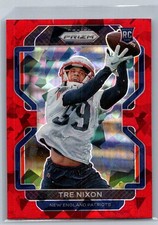 Tre Nixon 428 2021 Panini Prizm RC Red Ice Rookie New England Patriots Card
