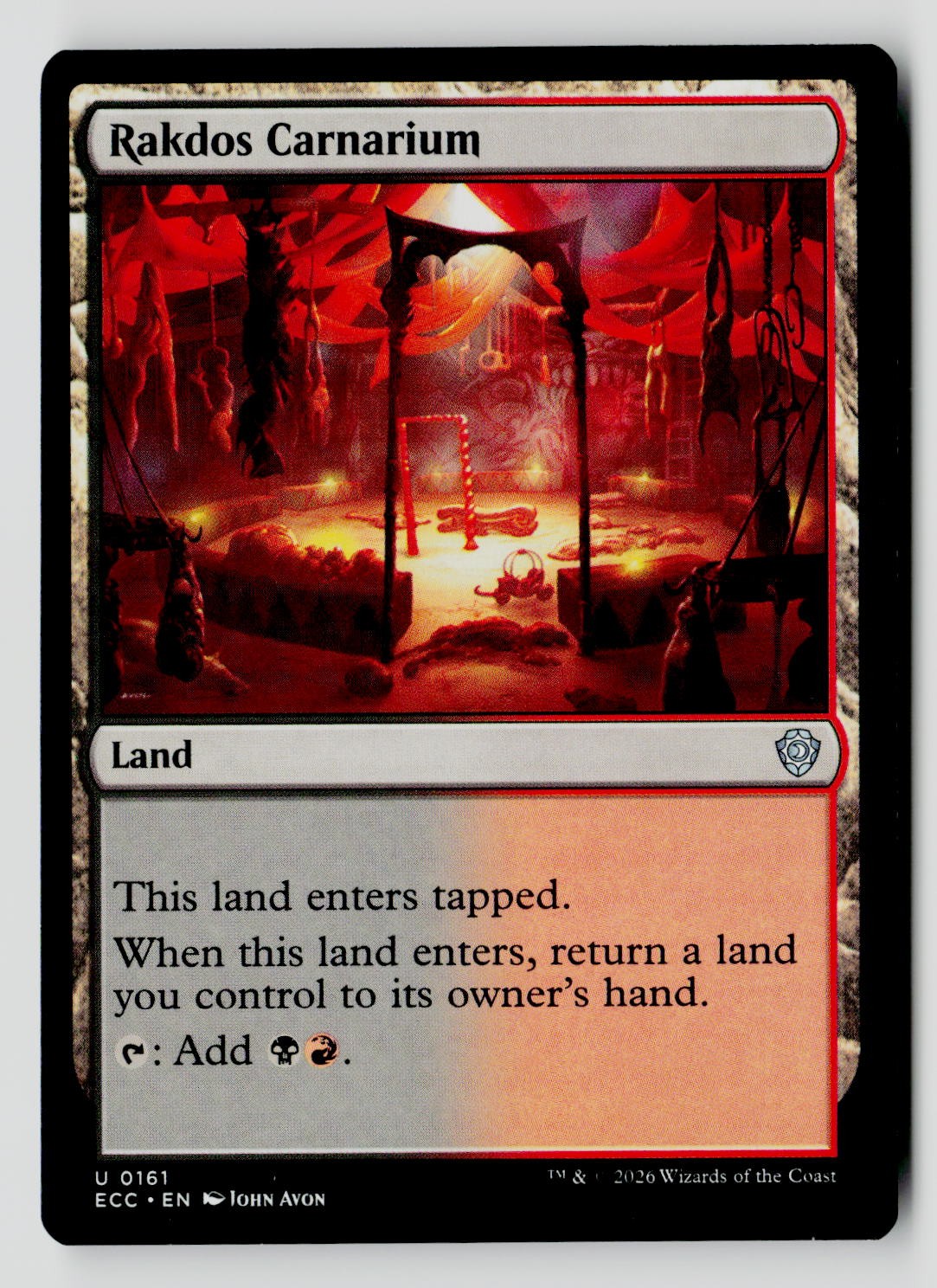 Rakdos Carnarium 161 U MTG ECC NM