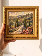 Country Road Floral Garden Oil Painting Custom Original Oil Painting from photo