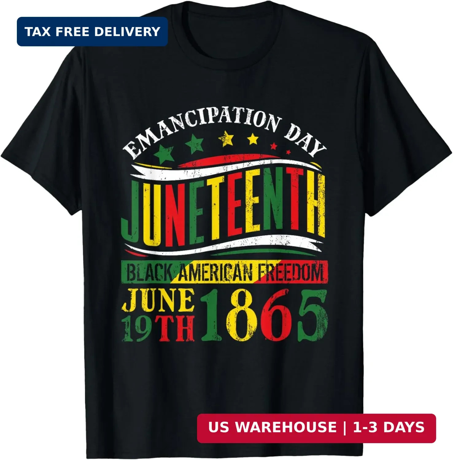 Juneteenth Black History Celebrating Black Freedom 1865 T-Shirt Small