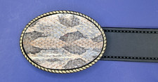 Real Canebrake/Timber Rattlesnake Belt Buckle made in USA