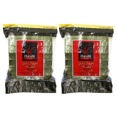 Hanabi Yakinori Sushiblätter 2x125g (=100Blätter) Noriblätter Algenblätter