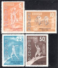 Panama A- 220/23 1960 Jeux Olympiques Rome 1960 MNH