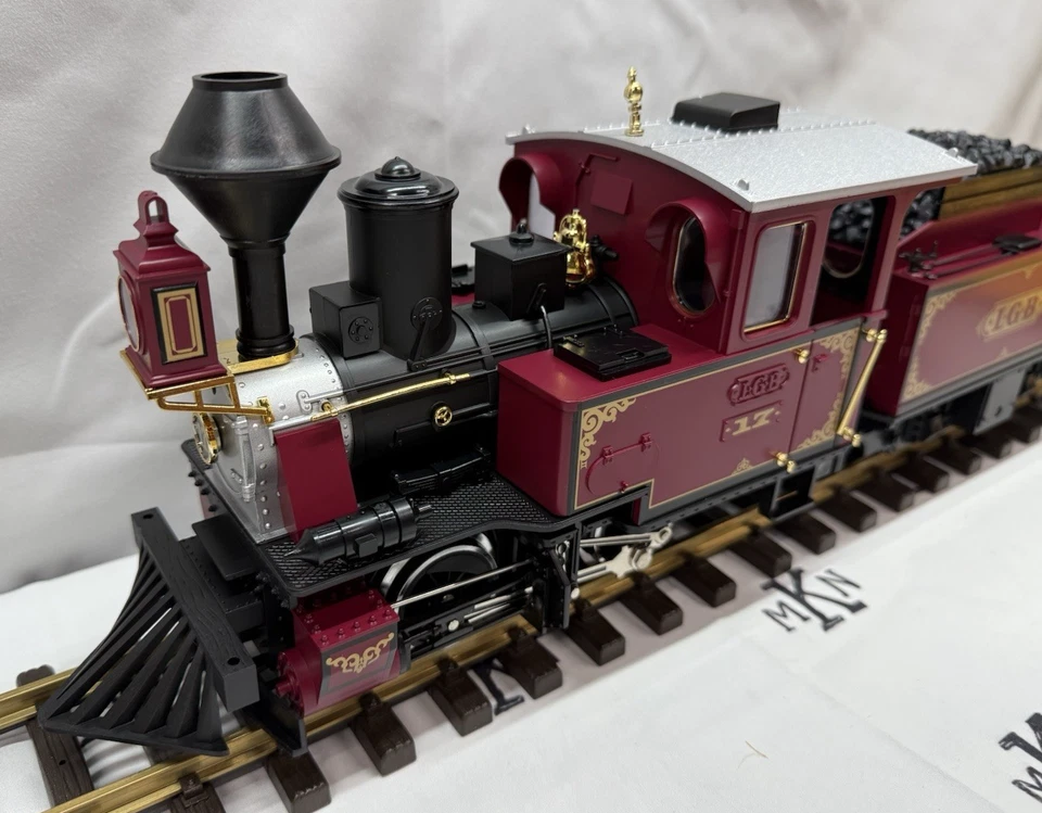 LGB 2217D Steam Locomotive and Powered Tender Red G Scale Rare Item - Image 2 of 4