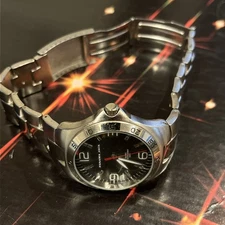 Panama Jack Sail Away RND Men's Watch, Silvertone Metal Band New Battery