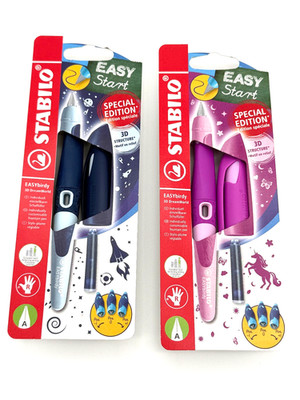 Stabilo EASYbirdy Special Edition Schulfüller in Blau und Pink Easy Start