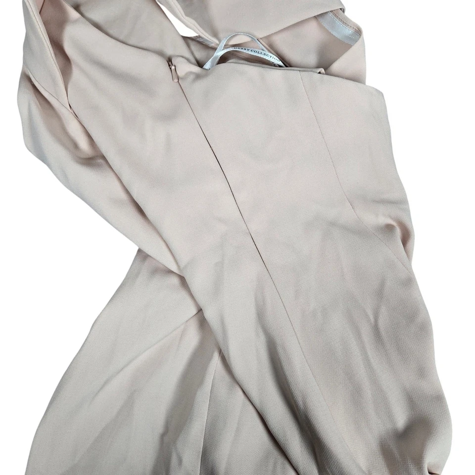 Vestido Trompeta Colección Dessy Fuera del Hombro Cruzado Espalda en Camafeo 4 Nuevo con Etiquetas Foto 3 de 4