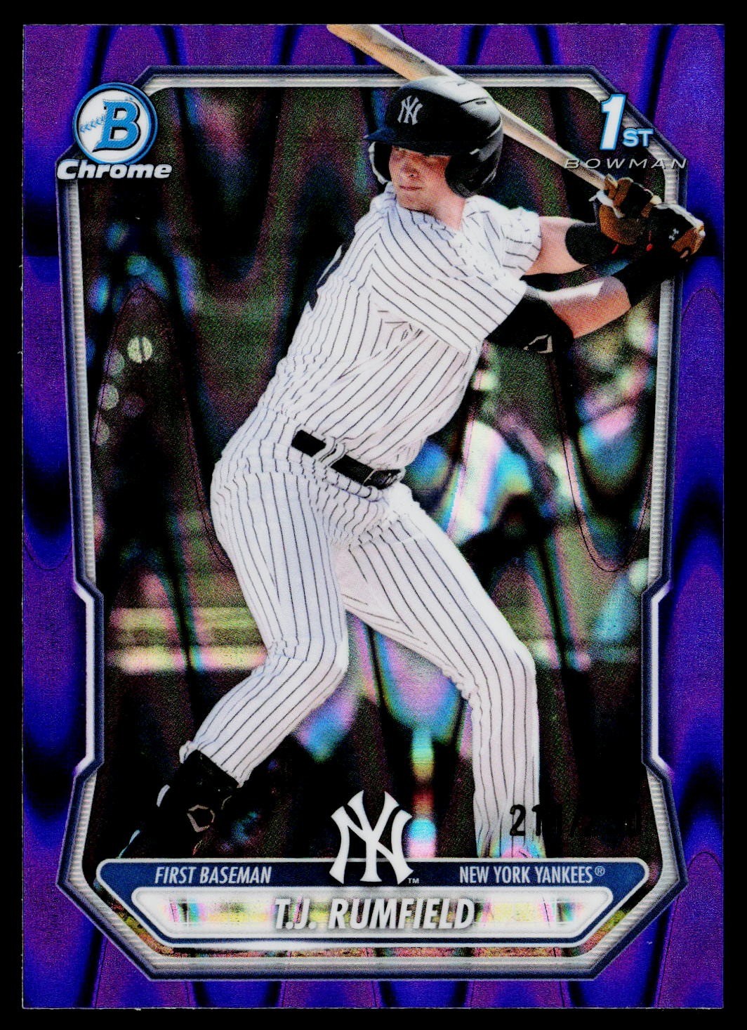 2026 Bowman #BCP-134 T.J. Rumfield Chrome Purple Raywave Refractor /250