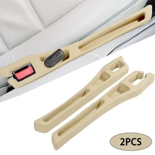 2Pcs Car Seat Gap Filler Side Seam Plug StripLeak-proof Filling Seat Gap Beige