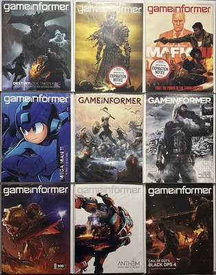 (9 Magazine Lot) Game Informer by GameStop (Issues from 2015 & 2018)