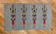 Vintage Navajo Style Yei Rug Handwoven Wool