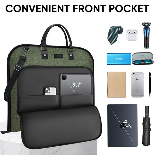Travel Garment Bag, Travel Suit Bag for Men, 42'' Waterproof Carry on Garment... - Picture 3 of 7