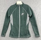Philadelphia Eagles Women’s Med Full Zip Jacket Majestic NFL Mesh Trim Athletic
