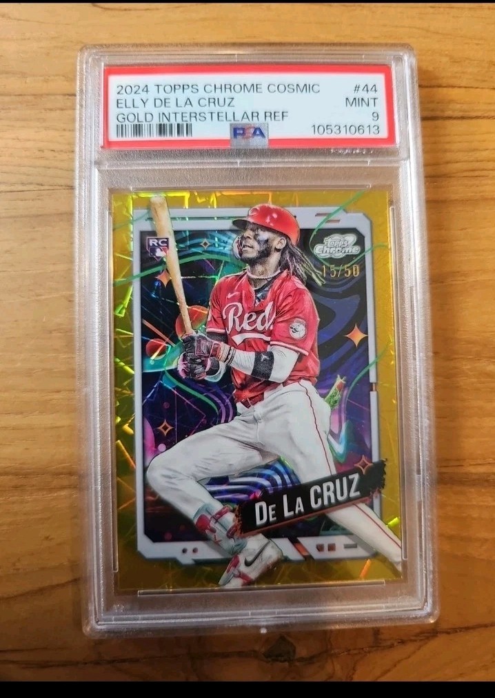2024 Topps Cosmic Chrome - Elly De La Cruz Gold Interstellar Refractor /50 (RC)