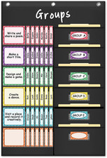 Small Group Management Pocket Chart with 84 Cards to Keep Small Groups Organized