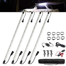 12V Interior Light Bar Kit, Dimmable Camping Lights, Weatherproof 4 PCS White