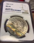 1882 O NGC MS64 Rainbow Toning Color Toner Gem Morgan Silver Dollar Superb PQ