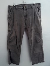 THE AMERICAN OUTDOORSMAN Men's Gray Canvas Pants Straight Leg Casual Workwear