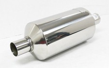 Obx Universal Muffler Round 7 Diameter Single In Out 2 38 Id 2 12 Od 20.5
