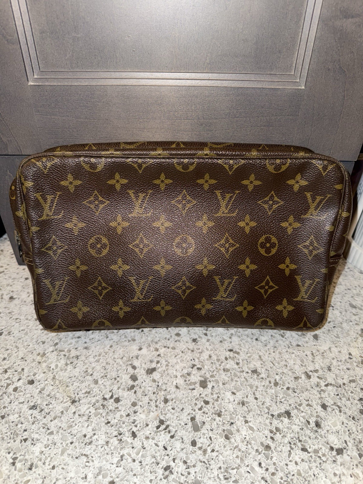 Louis Vuitton Trousse Toilette 28 Pouch Medium Brown Canvas