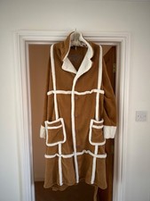 Only Fools and Horses Del Boy Dressing Gown Bath Robe TAN