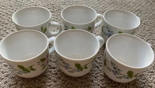 CORELLE DELICATE ARRAY COFFEE CUPS SET OF 6 RETIRED PATTERN