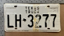 1975 Texas truck license plate LH-3277 Ford Chevy Dodge 21680