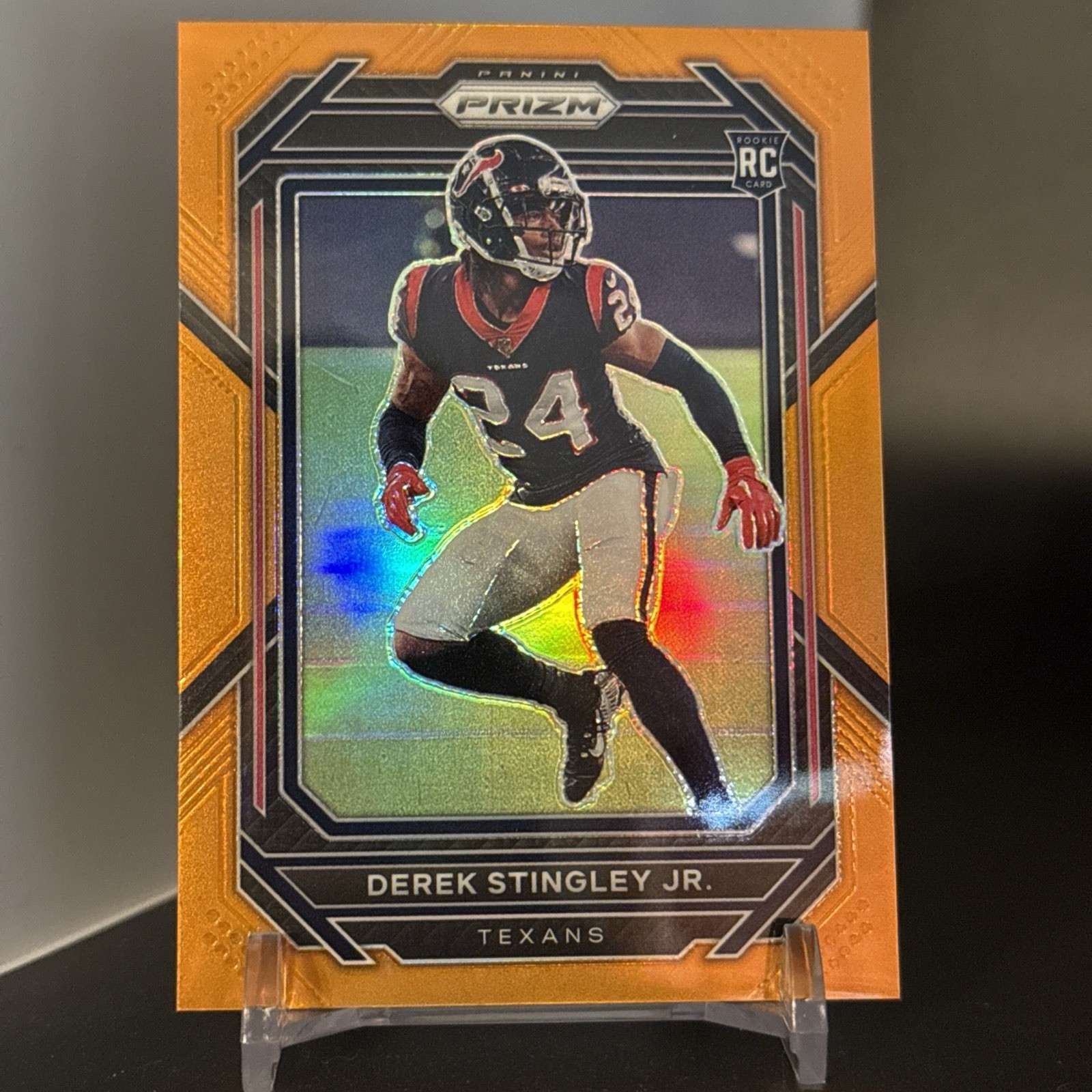 2022 Panini Prizm Derek Stingley Jr #369 Rookie RC Orange Prizm serial /249