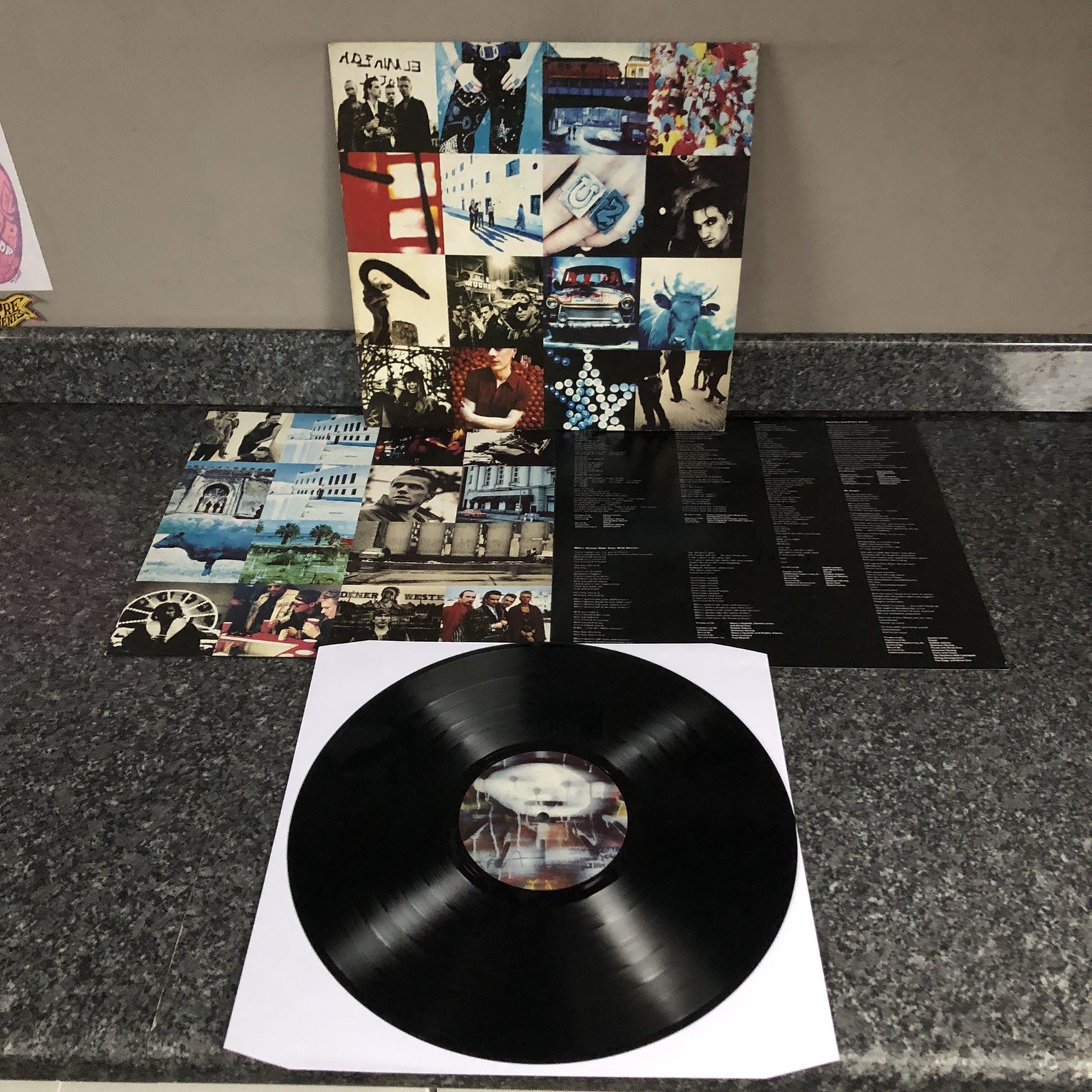 LP VINYL U2 ALBUM ACHTUNG BABY 510347-1 EUROPE 1ST PRESS 1991 SUPER COPY NM-/EX+