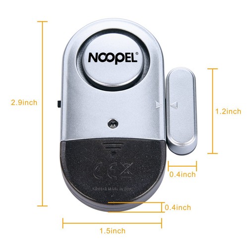 Door Window Alarm 2 Pack Home Security Sensor Burglar Anti-Theft 120DB Alarm ... - Picture 3 of 7