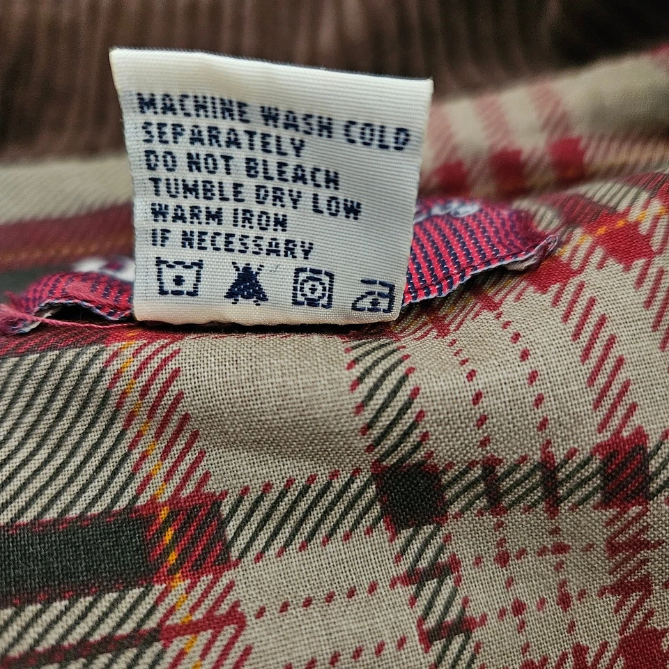 Abrigo Denim & Co Vintage Caqui Tareas Cuello Pana Chaqueta Tostado/Marrón 3X  Foto 4 de 4