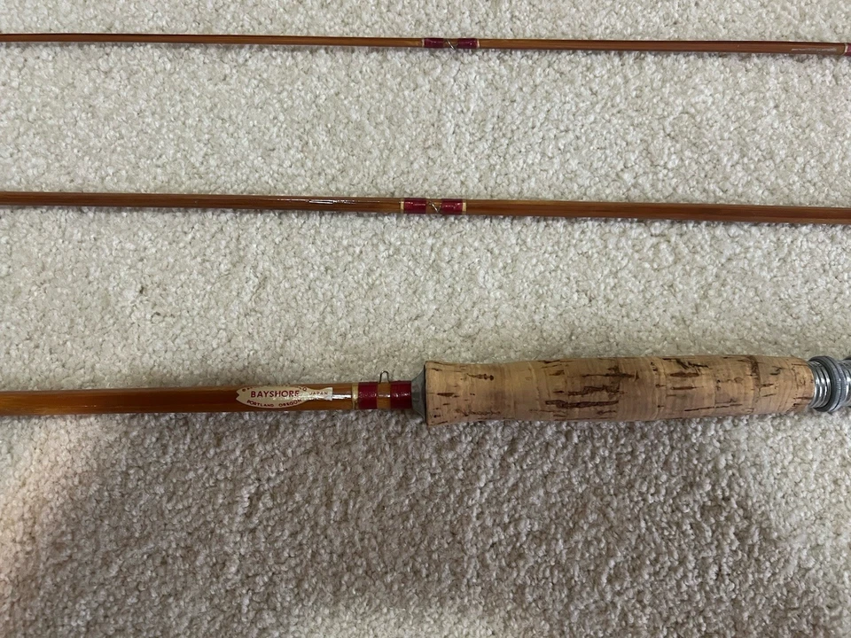 Bayshore (Bruce Tackle Portland) Split Bamboo 8’ 6wt 3 Piece Fly Rod - Image 3 of 4
