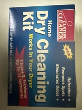 Custom Cleaner Home Dry Cleaning Kit Up To 12 Garments For Use in Dryer NOB