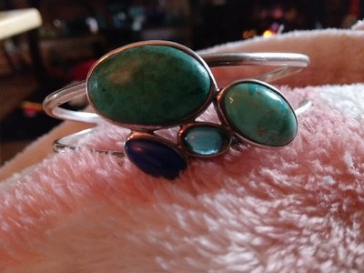 Barse 4 Stone Turquoise, Gemstone Bracelet.  Size 6.5, Gorgeous!!!