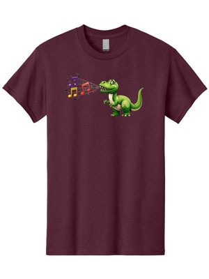 Singing-T-Rex Mens Graphic Tee, 100% Cotton, Casual Summer Wear