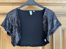 Garcia Jäckchen Bolero schwarz Pailletten L
