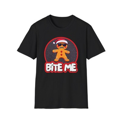 Bite Me Gingerbread Man T-Shirt | Sassy Cookie, Holiday Sass