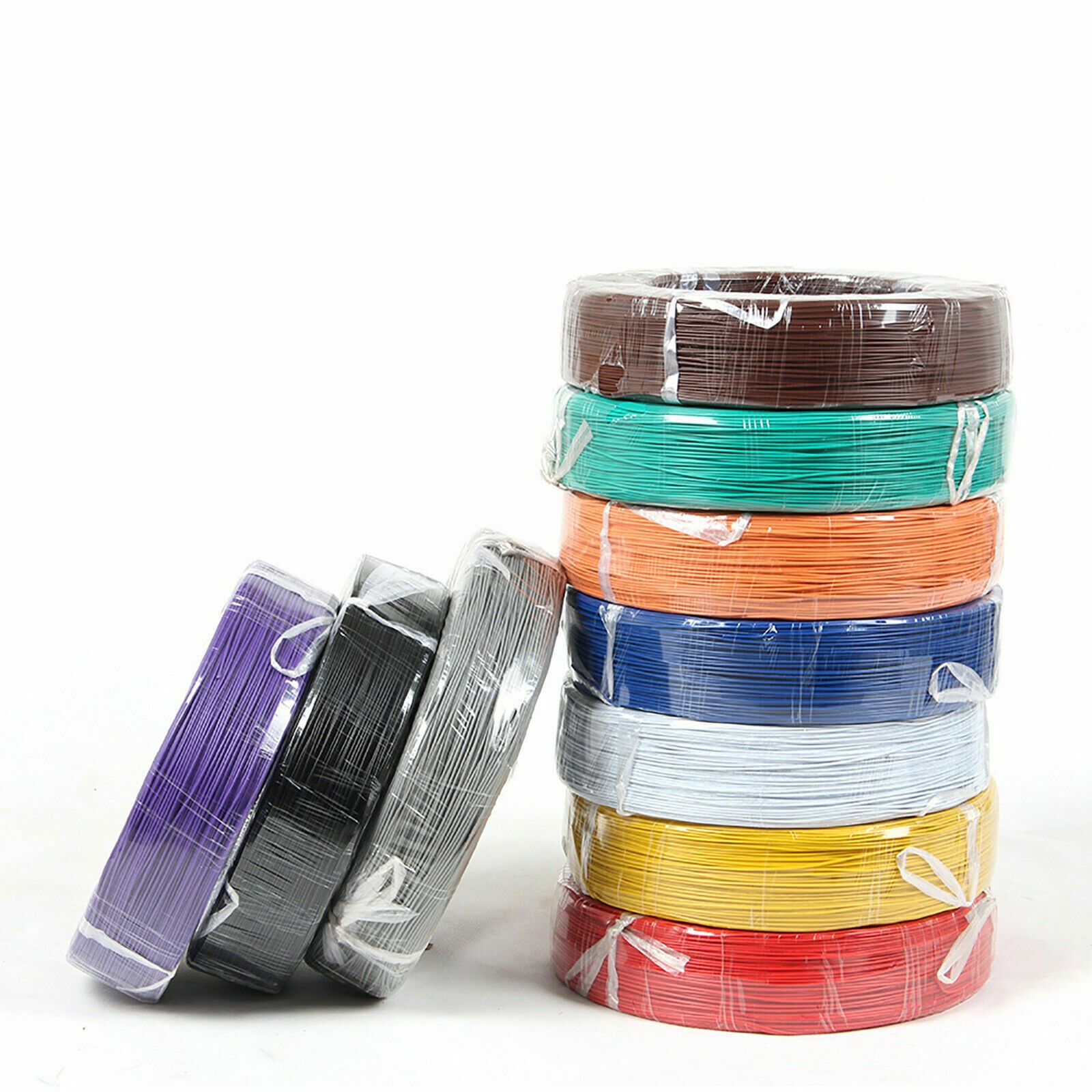 16AWG to 30AWG PVC Flexible Electronic Wire Stranded Cable UL1007 11 Colors