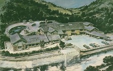 EDGEWATER MOTEL New Deluxe Gatlinburg Tennessee Artist Rendering VTG Early